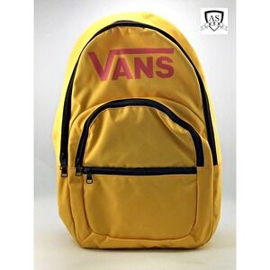 Vans Ranged 2 Prints Adult Laptop Backpack Travel Bag Yellow Black New